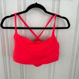 Tablets Women's Neon Coral low impact Strappy Bralette